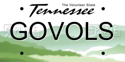 GOVOLS Tennessee License Plate