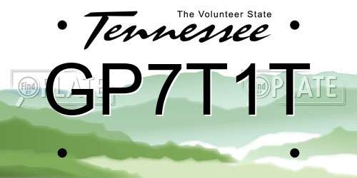 GP7T1T Tennessee License Plate