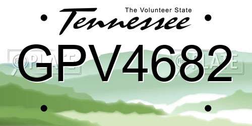 GPV4682 Tennessee License Plate