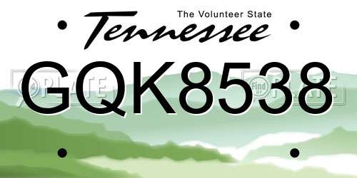 GQK8538 Tennessee License Plate