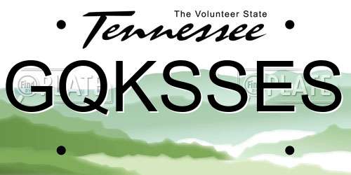 GQKSSES Tennessee License Plate