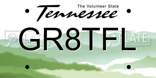 GR8TFL Tennessee License Plate