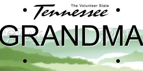 GRANDMA Tennessee License Plate