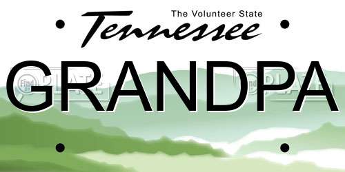 GRANDPA Tennessee License Plate