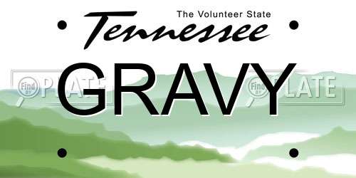 GRAVY Tennessee License Plate