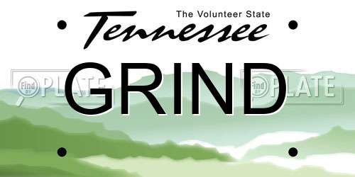 GRIND Tennessee License Plate