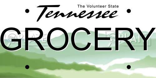 GROCERY Tennessee License Plate