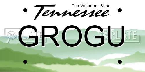 GROGU Tennessee License Plate