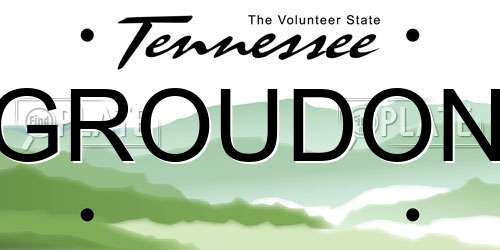 GROUDON Tennessee License Plate