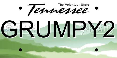 GRUMPY2 Tennessee License Plate