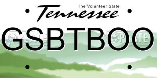 GSBTBOO Tennessee License Plate