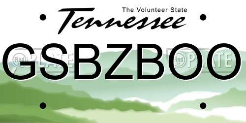 GSBZBOO Tennessee License Plate