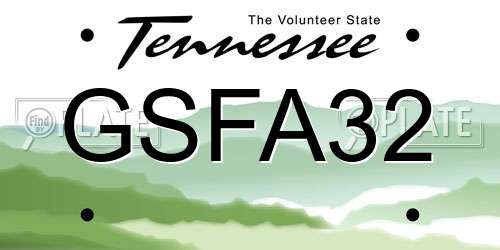 GSFA32 Tennessee License Plate