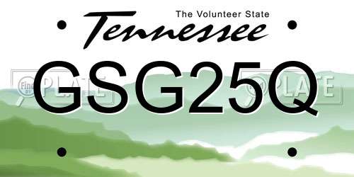 GSG25Q Tennessee License Plate