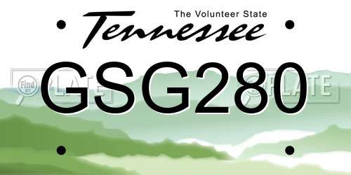 GSG280 Tennessee License Plate