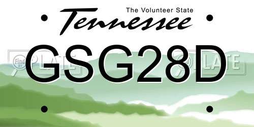 GSG28D Tennessee License Plate