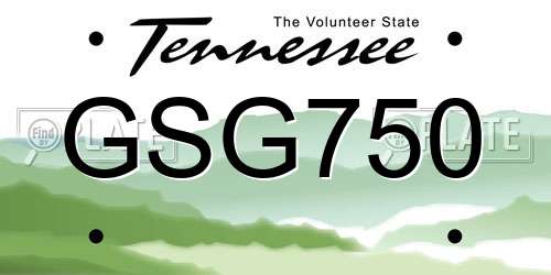 GSG750 Tennessee License Plate