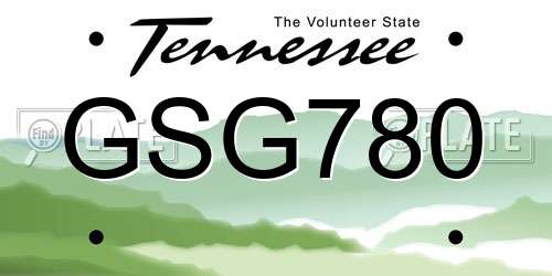 GSG780 Tennessee License Plate