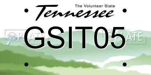 GSIT05 Tennessee License Plate
