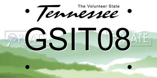 GSIT08 Tennessee License Plate