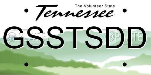 GSSTSDD Tennessee License Plate