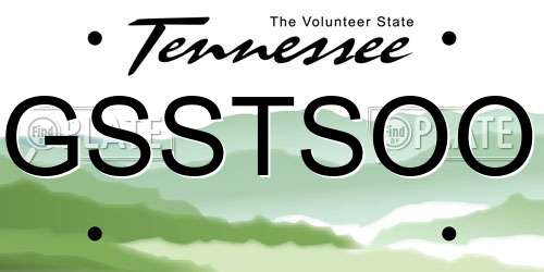 GSSTSOO Tennessee License Plate