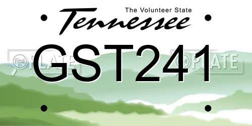 GST241 Tennessee License Plate