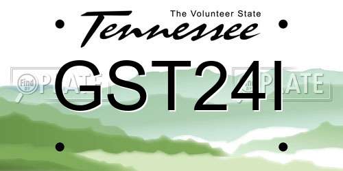 GST24I Tennessee License Plate