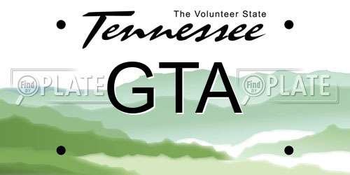 GTA Tennessee License Plate