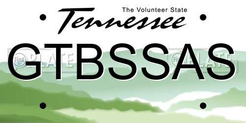 GTBSSAS Tennessee License Plate
