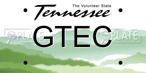 GTEC Tennessee License Plate
