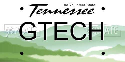 GTECH Tennessee License Plate