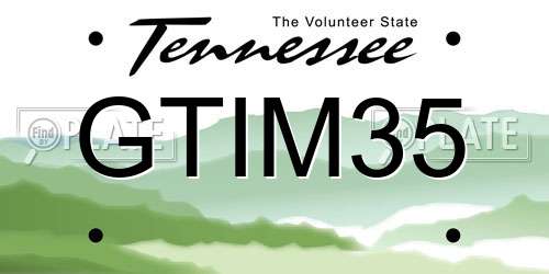 GTIM35 Tennessee License Plate