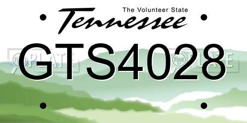 GTS4028 Tennessee License Plate
