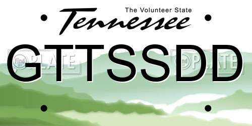 GTTSSDD Tennessee License Plate