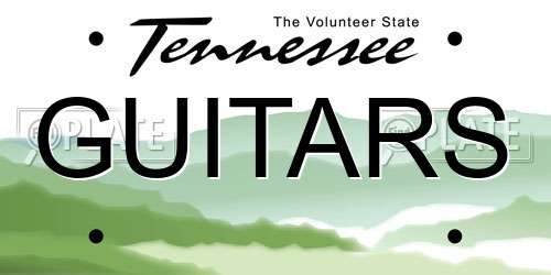 GUITARS Tennessee License Plate