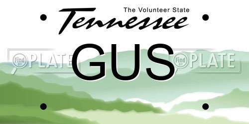 GUS Tennessee License Plate