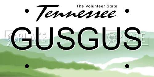 GUSGUS Tennessee License Plate