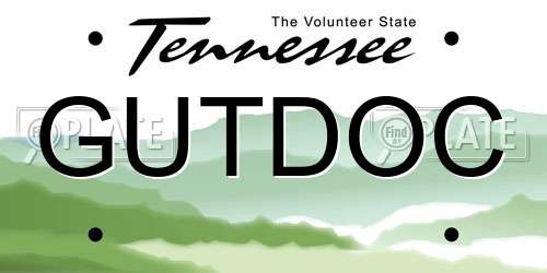 GUTDOC Tennessee License Plate