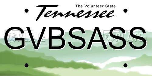 GVBSASS Tennessee License Plate