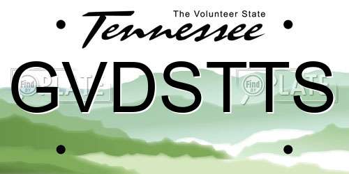GVDSTTS Tennessee License Plate
