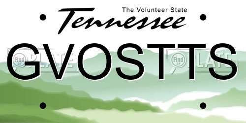 GVOSTTS Tennessee License Plate