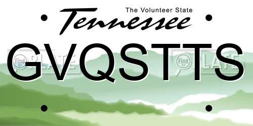 GVQSTTS Tennessee License Plate