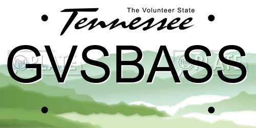 GVSBASS Tennessee License Plate