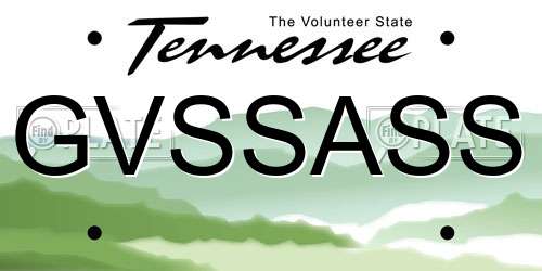 GVSSASS Tennessee License Plate