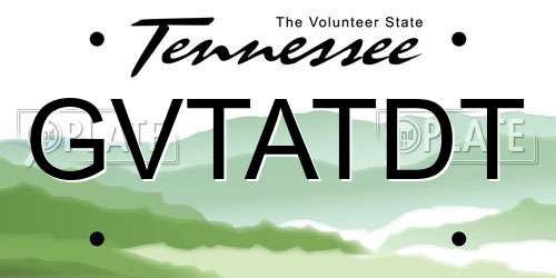 GVTATDT Tennessee License Plate