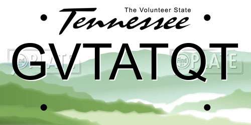 GVTATQT Tennessee License Plate
