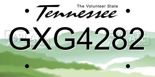 GXG4282 Tennessee License Plate