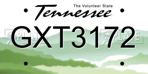 GXT3172 Tennessee License Plate