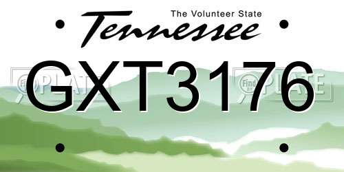 GXT3176 Tennessee License Plate